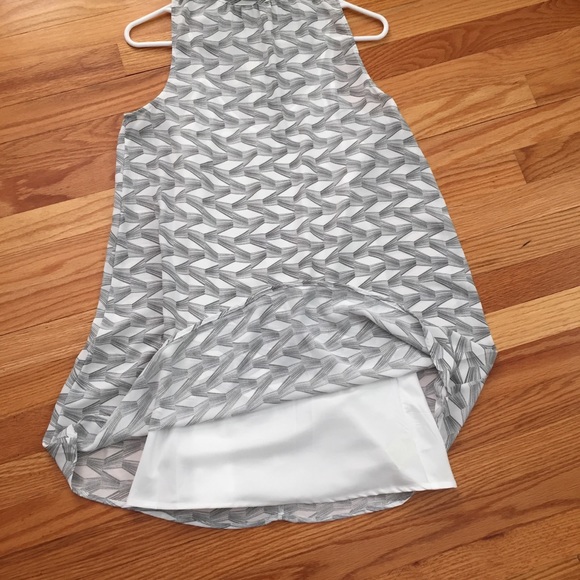 BB Dakota white & black mock neck shift dress - Picture 4 of 4